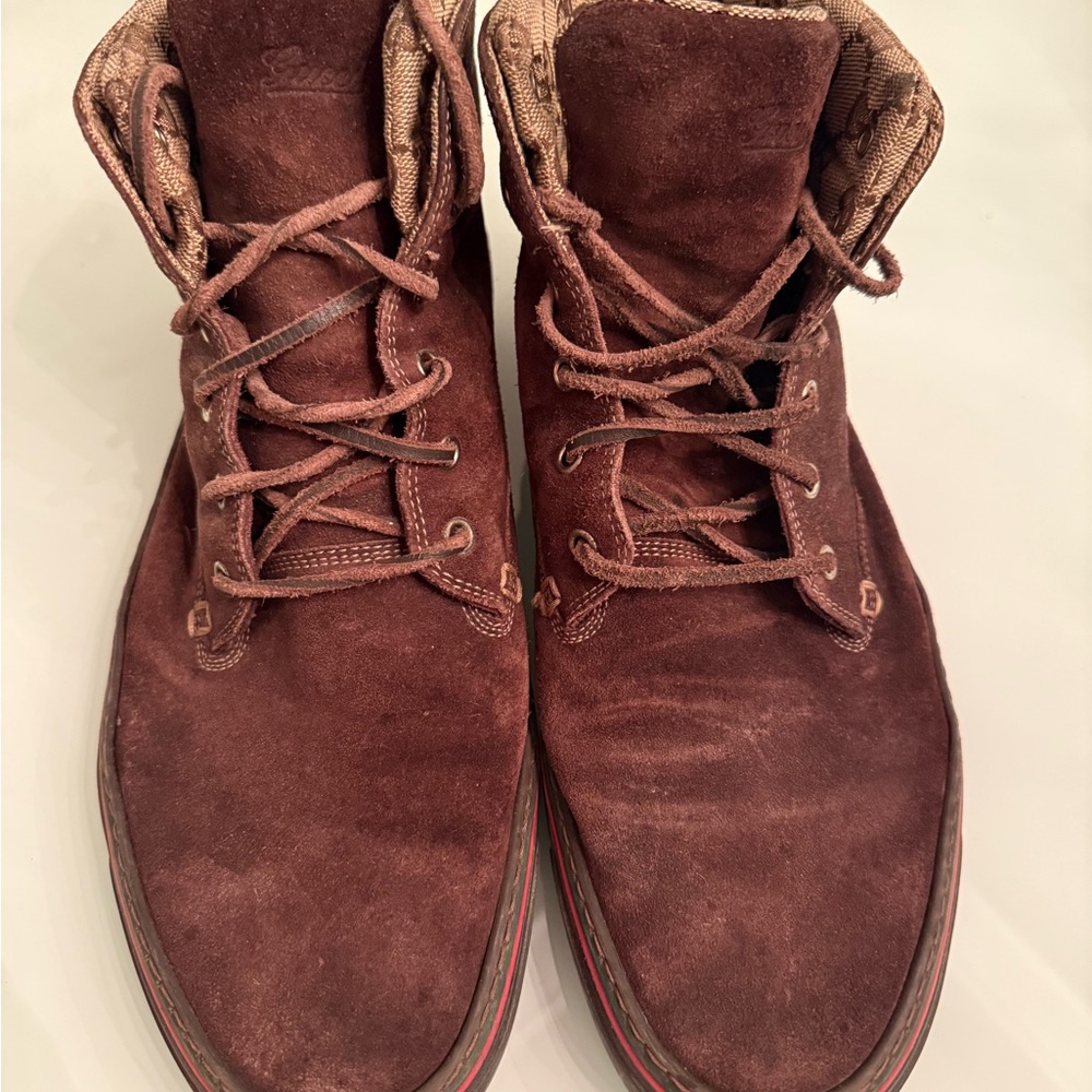 Gucci Men's Dark Brown Suede Chukka Boots